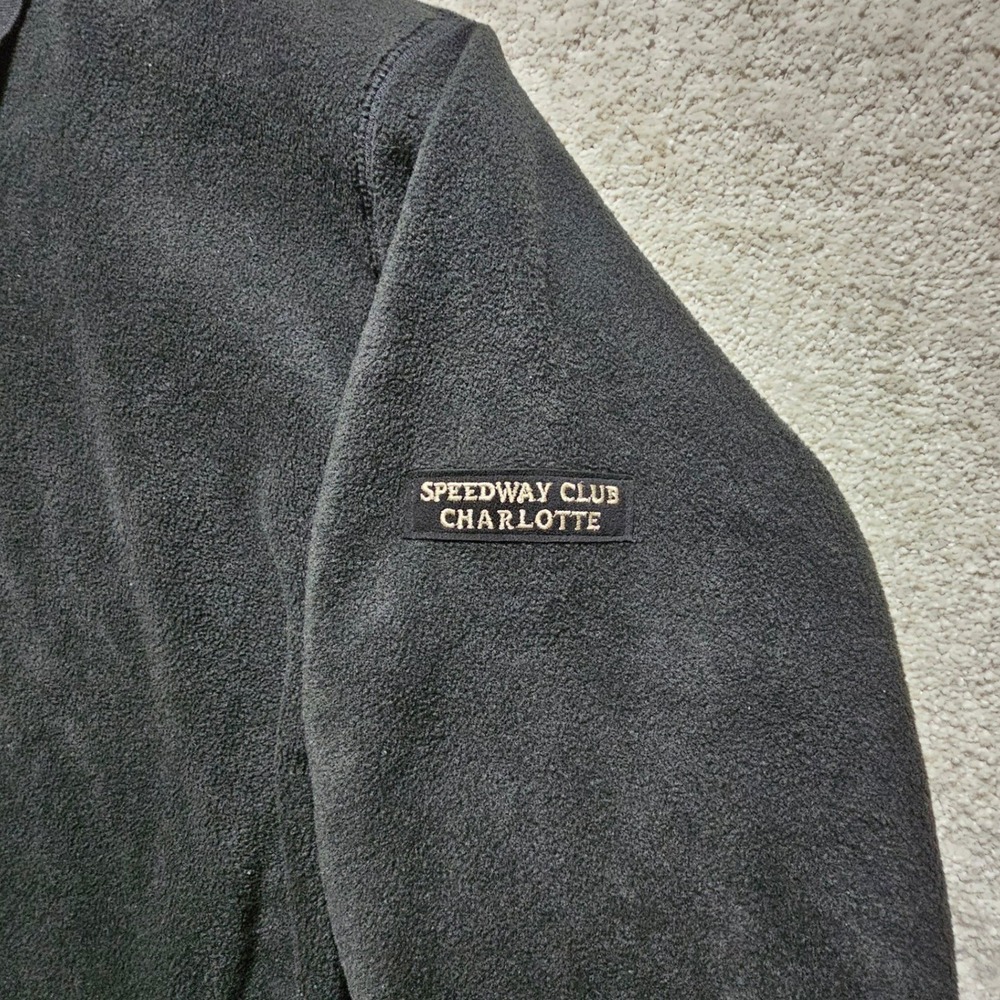 Vintage SDI Men's Fleece Long Sleeve Polo Shirt 2XL Speedway Club‎ Charlotte - Picture 3 of 9